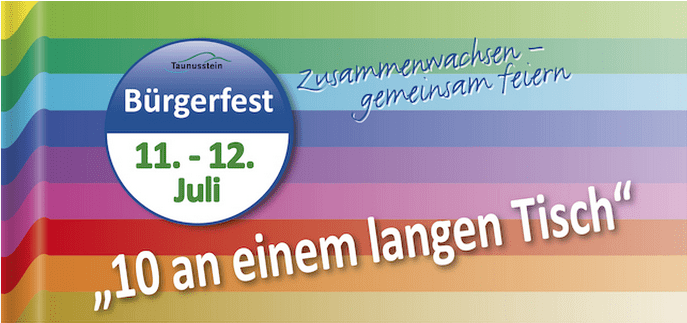 2. Bürgerfest - „10 an einem langen Tisch“ - in Taunusstein