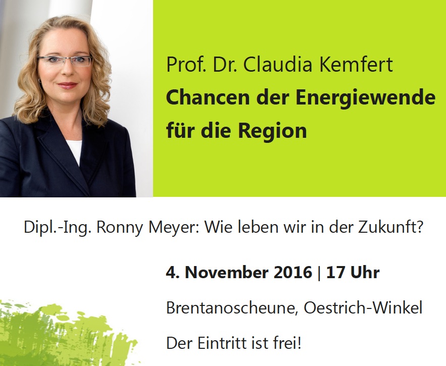 Prof. Dr. Claudia Kemfert Chancen der Energiewende für die Region