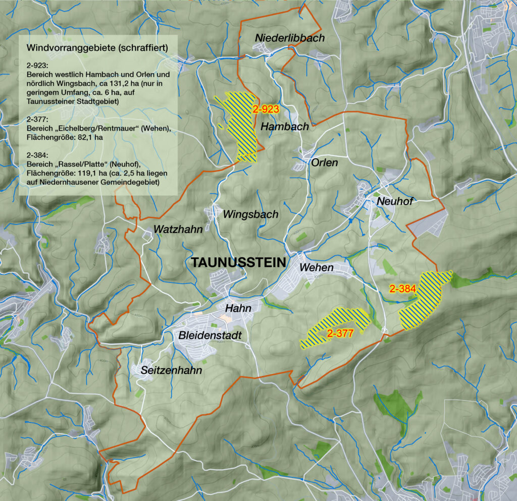 Windenergie-Vorranggebiete Taunusstein