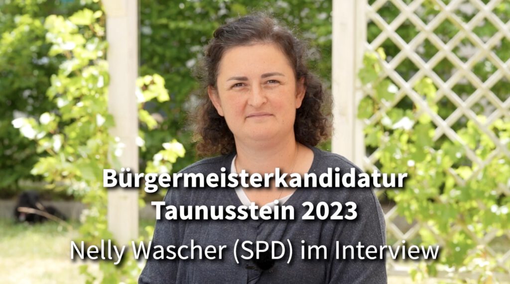 Bürgermeisterwahl in Taunusstein 8. Oktober 2023  Nelly Wascher (SPD) im Interview am 05.07.2023
mit dem Arbeitskreis Taunussteiner Energiewende (AkTE)